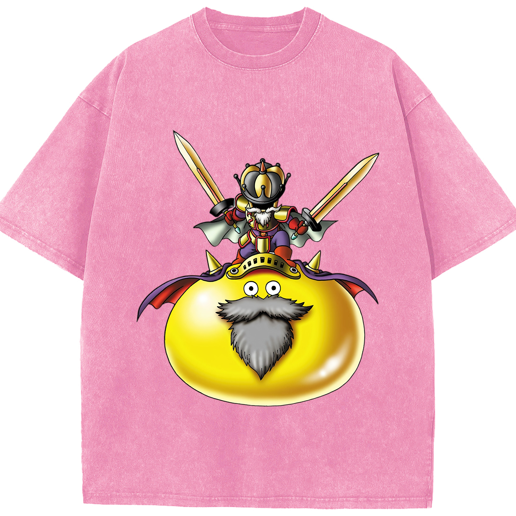 （画像用） ドラゴンクエスト Doragon Kuesuto Dragon Quest 綿100% ヴィンテージ風 半袖Tシャツ（フロントプリント）